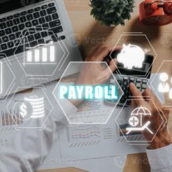 payroll-business-finance-concept-businessman-analyzing-financial-data-with-payroll-icon-on-vr-screen-financial-accounting-photo